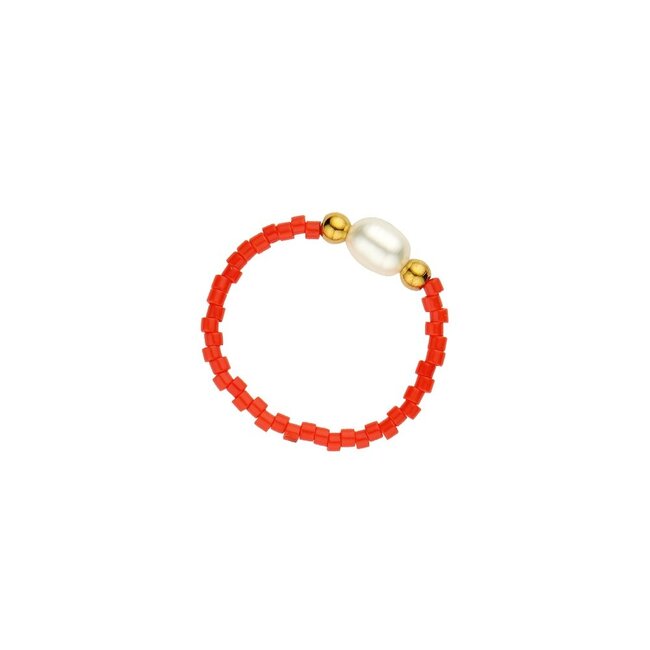 Biba Kralen bloemen of parel ringen