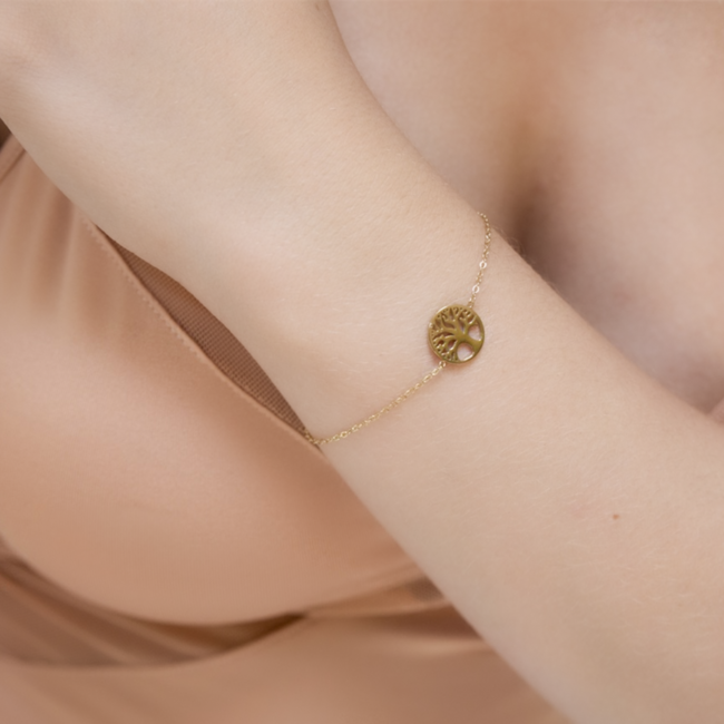 Day & Eve by Go Dutch Label Goud armbandje levensboom of pareltjes