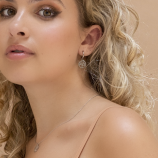 Day & Eve  Levensboom oorbellen zilver