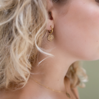 Day & Eve  Levensboom oorbellen goud