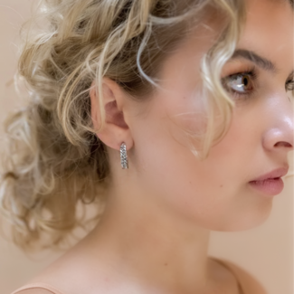 Day & Eve  Zilver schakel oorbellen