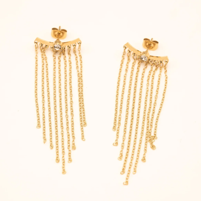 Bohm Paris Lange oorbellen met kettinkjes