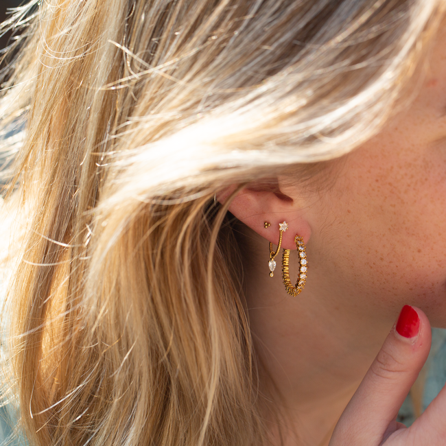 Beadle Goldplated oorbellen