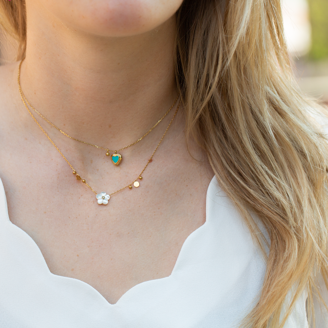 Gouden ketting hart