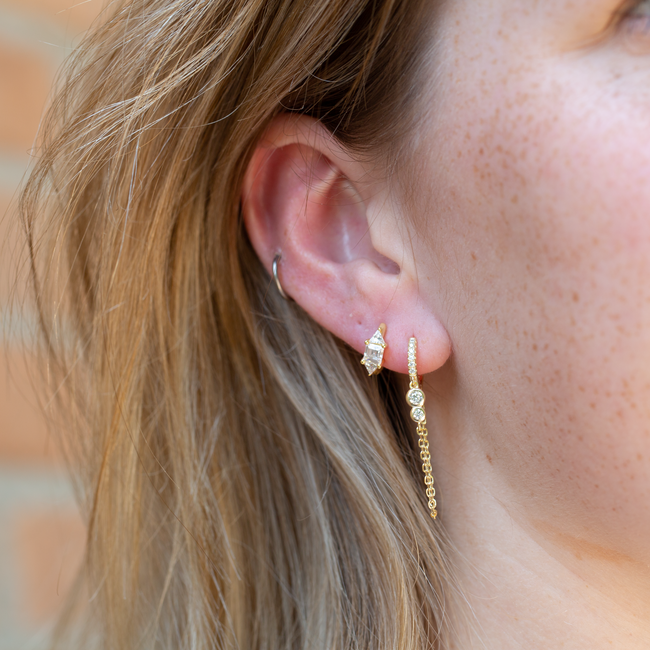 KARMA Goud zirconia  oorbellen sparkle