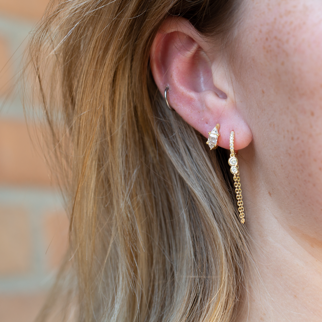 KARMA Goud zirconia  oorbellen sparkle