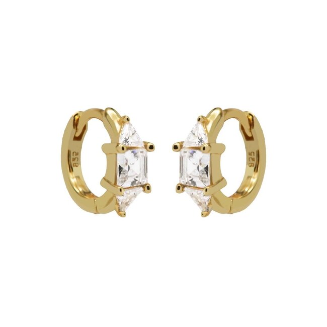 KARMA Goud zirconia  oorbellen sparkle