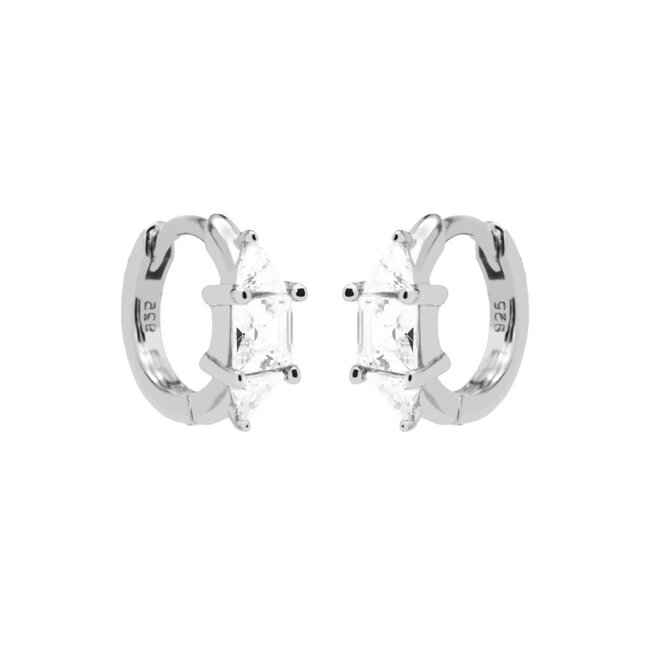 KARMA Echt zilver zirconia  oorbellen sparkle