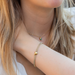 Beadle Goud glitter armband met hart