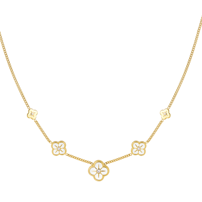 Beadle Gouden ketting met klavers