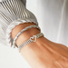 Beadle Zilver glitter hart armband