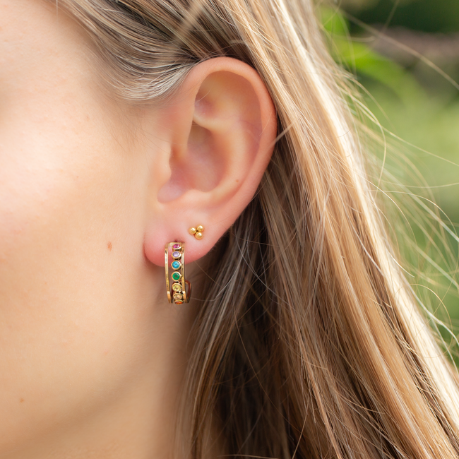 ZAG  Bijoux Regenboog creool oorbellen