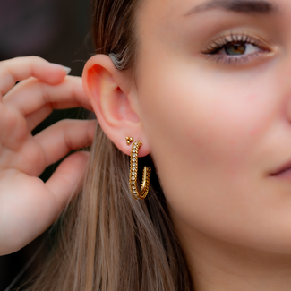 Day & Eve  Fonkelende shiny crystal oorbellen