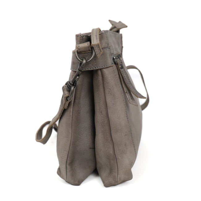 Zeeuws Echt leren zeeuwse knop bruine tas