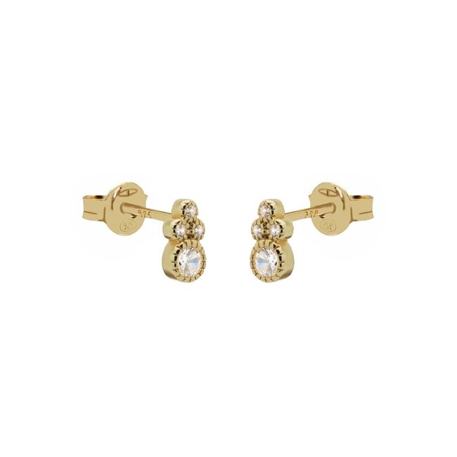 KARMA Zirconia kleine goldplated oorstekers