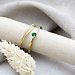 Charmins Goud ring met groen steentje of dubbele ring