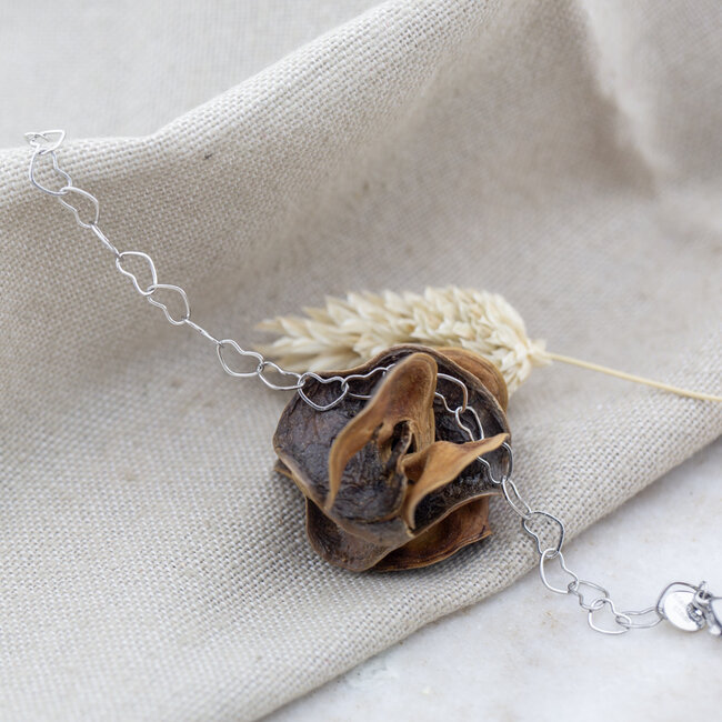 Day & Eve  Zilver harten armband