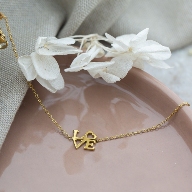 Day & Eve  Love armband goud