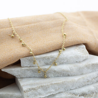 Day & Eve by Go Dutch Label Goud bolletjesketting