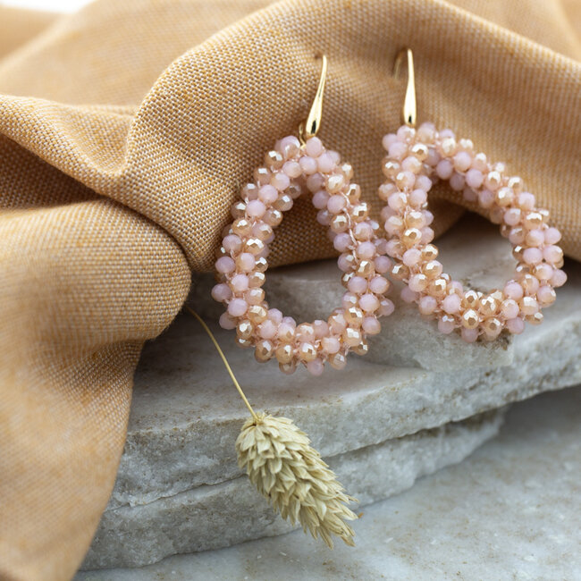 Day & Eve by Go Dutch Label Verfijnde nude druppel oorbellen