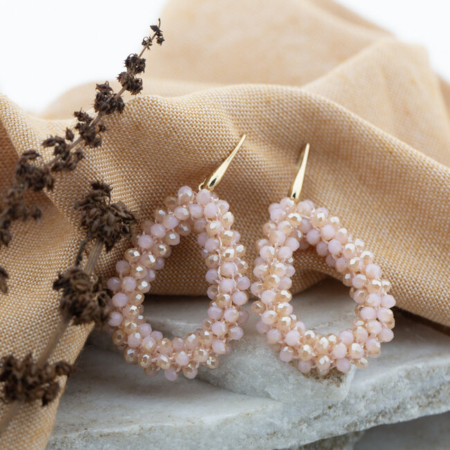 Day & Eve  Verfijnde nude druppel oorbellen