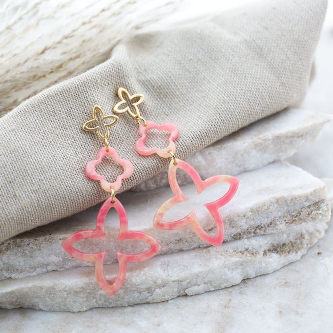 Biba Oranje gele zonnige grote opvallende oorbellen