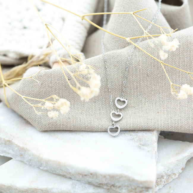 Day & Eve  Stainless steel minimal ketting harten