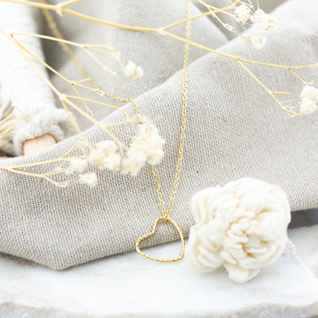 Day & Eve  Goud stainless steel ketting Minimalistisch hart