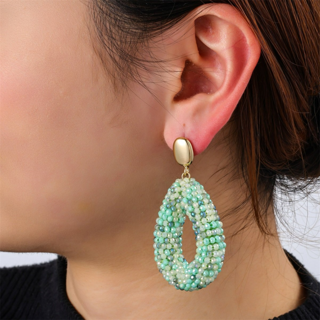 Day & Eve by Go Dutch Label Mint groene Druppel oorbellen