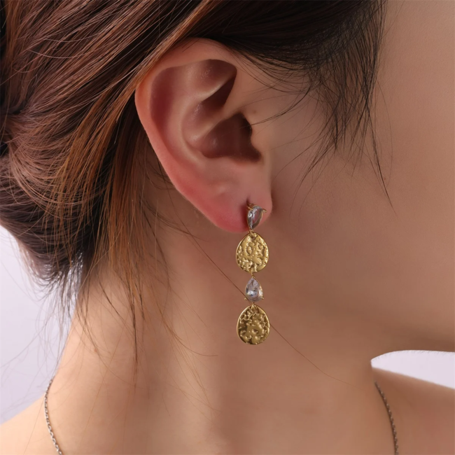 Day & Eve  Fonkelende shiny crystal oorbellen