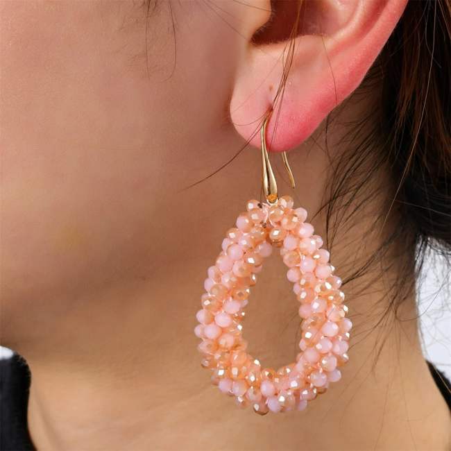 Day & Eve by Go Dutch Label Verfijnde nude druppel oorbellen