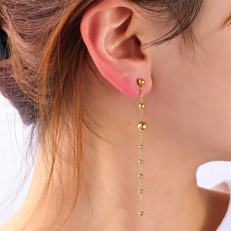 Day & Eve  Lange bolletjes oorbellen