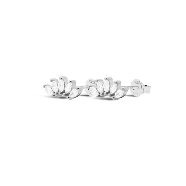 KARMA Zirconia oorstekers BOW Leaf