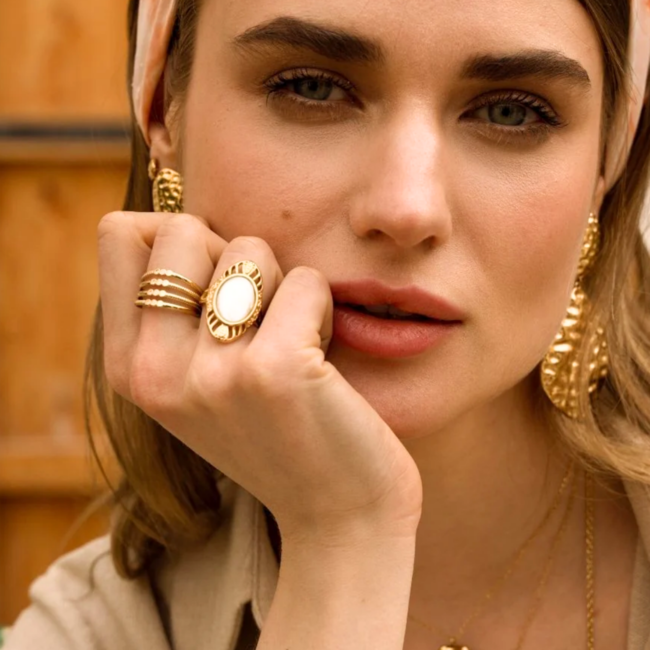 Ikita  Mooie goud ringencombi