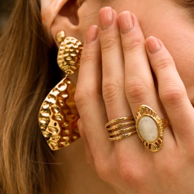 Ikita  Mooie goud ringencombi