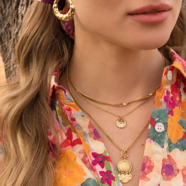 Ikita  Perfecte laagjesketting met bohemian vibes en munt