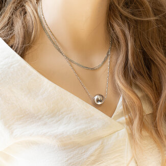 Beadle Zilver bolketting