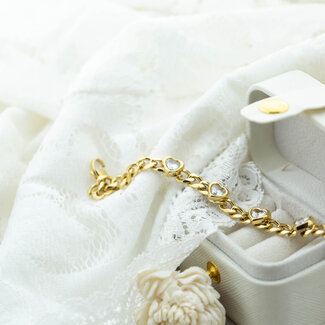 Beadle Goud schakelarmband