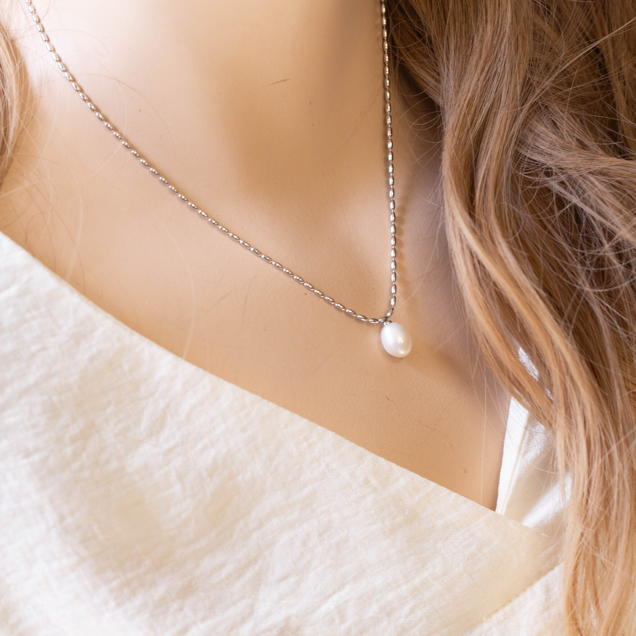 Parel ketting zilver | Echt Zilveren Sieraden