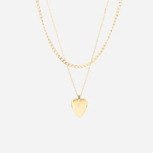 Gouden kettingen met  hart