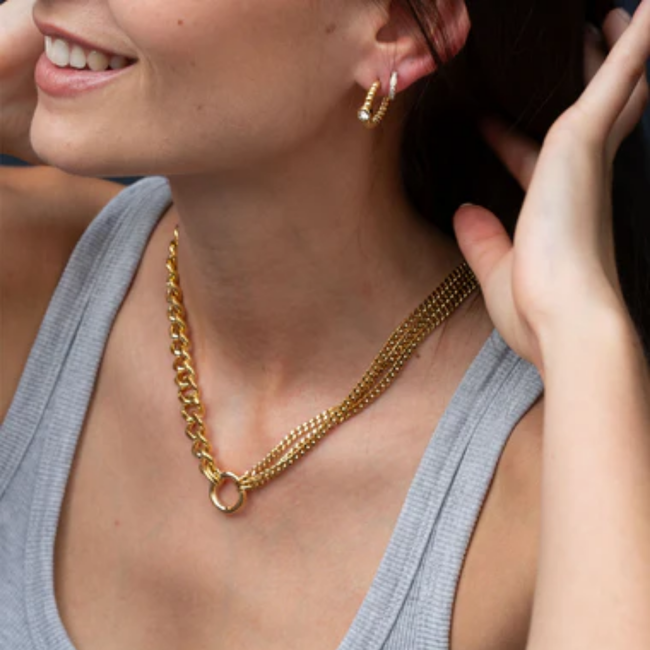 Trendy Grove Schakel Ketting