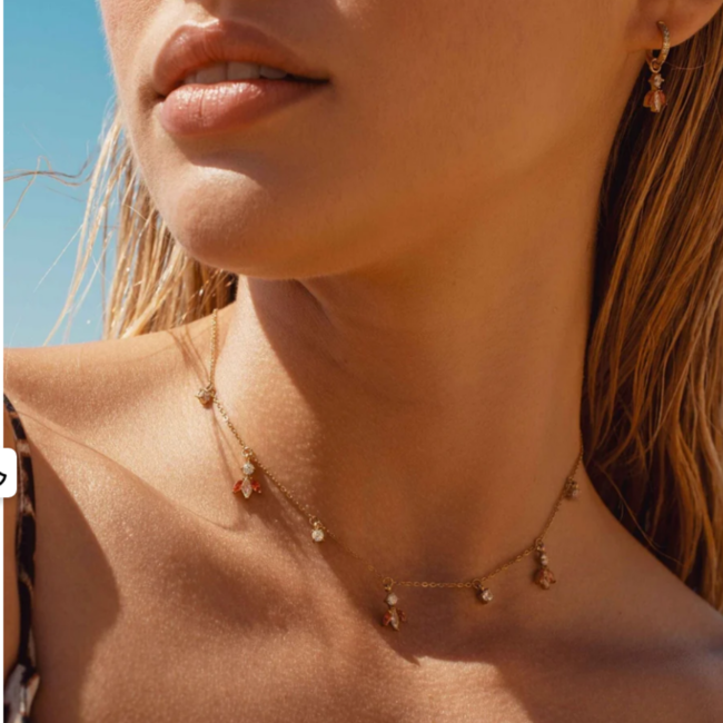 Fijne Ketting met Crystal Steentjes