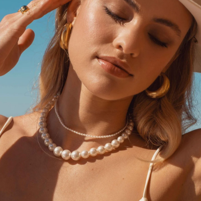 Bohm Paris Gouden ketting met parels