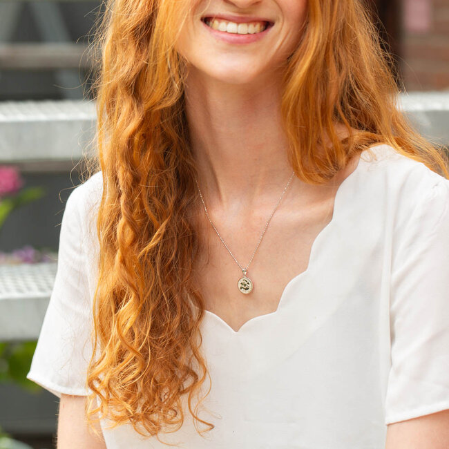 Zeeuws Echt zilver925 Zeeland ketting met zeeuws zand