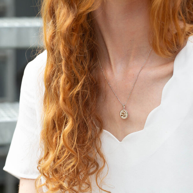 Zeeuws Echt zilver925 Zeeland ketting met zeeuws zand