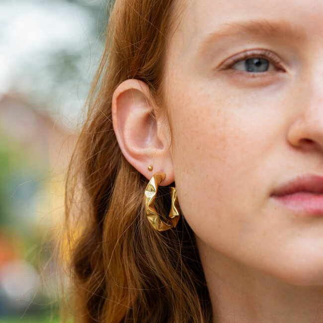 Day & Eve by Go Dutch Label Geometrische oorbellen met blok  vorm