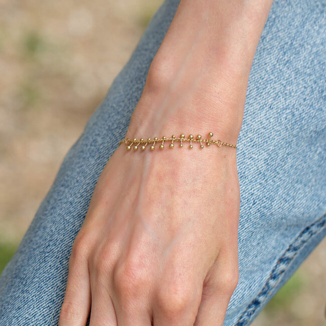 Day & Eve  Bolletjes goud armband