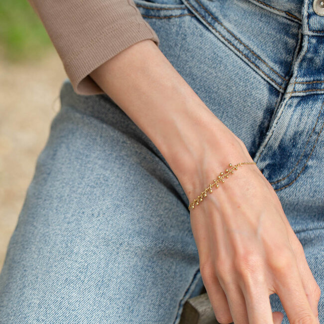 Day & Eve  Bolletjes goud armband