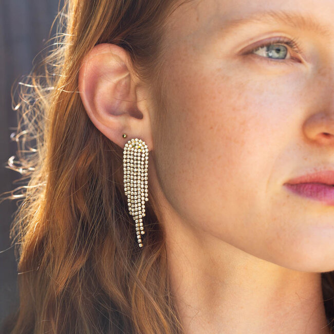 Day & Eve  Gouden regenboog glitter  oorbellen