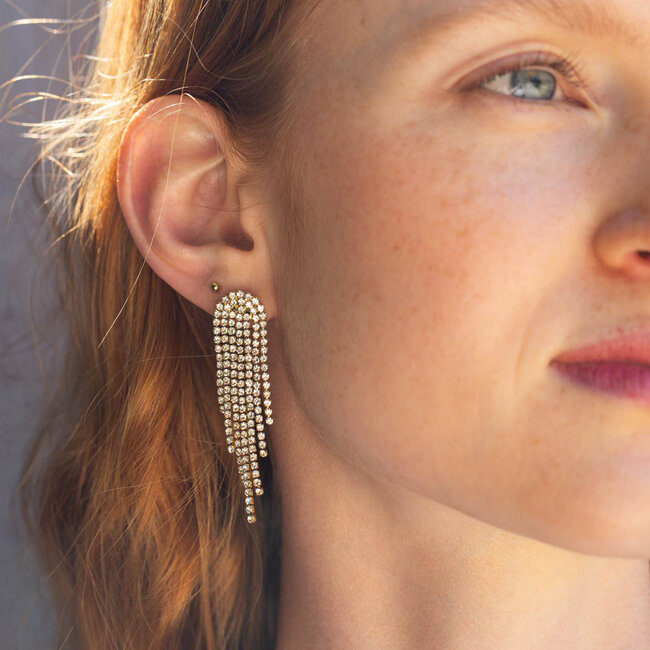 Day & Eve  Gouden regenboog glitter  oorbellen